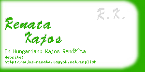 renata kajos business card